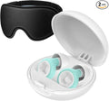 Silicone Ear Plugs for Sleeping – 27 dB Noise Reduction, Reusable Soft Earplugs for Side Sleepers + Bonus 3D Blackout Sleep Mask for Travel, Snoring & Migraine Relief