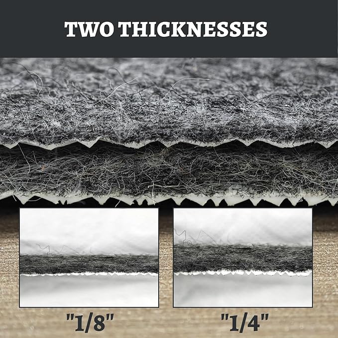100% Waterproof Rug pad, 5x7 ft Area Rug Non-Slip Rug Pads, Carpet Pads for All Floors and finishes, Felt pad for Hardwood Floors, Keep Carpets in Place Soft and Secure