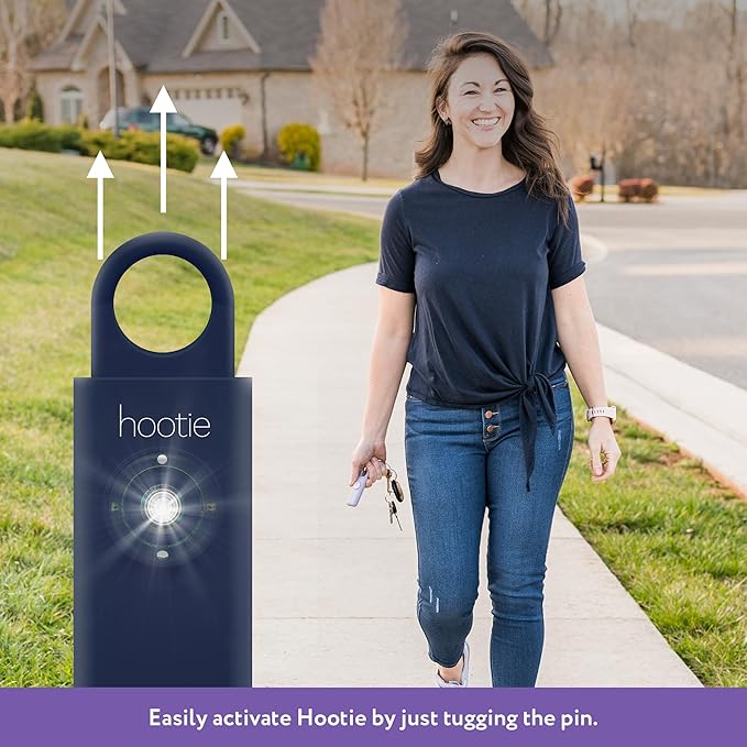 Hootie Personal Safety Alarm, Personal Alarms for Women, Men, & Kids Personal Alarm - Keychain Alarm, Self Defense Alarm, Security Alarm Keychain 130dB Self Defense Siren & Strobe Light - Lavender