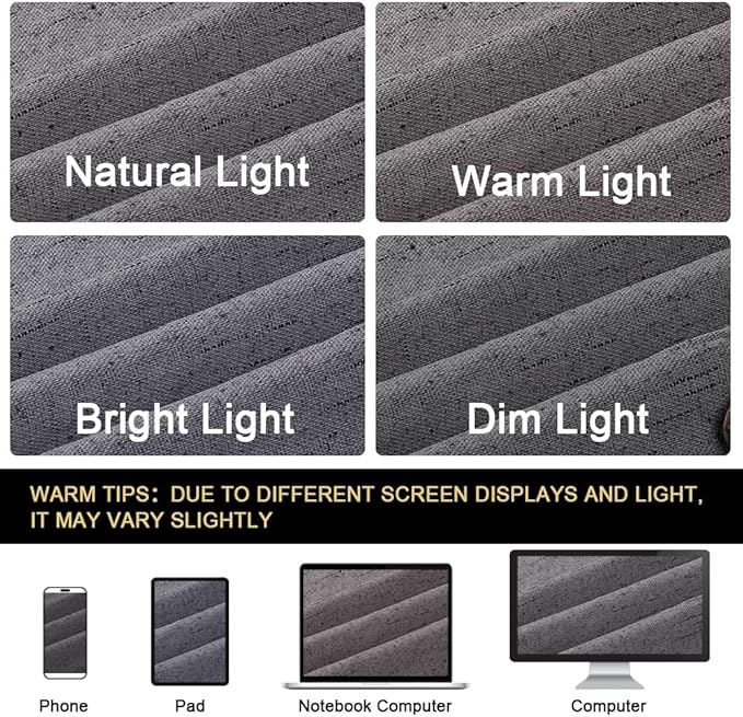 PrinceDeco 100% Blackout Curtains for Bedroom Extra Wide Thermal Sliding Glass Door Curtain Linen Blackout Patio Door Window Treatment for Sliding Glass Door,100 X 108 Curtains,Grey