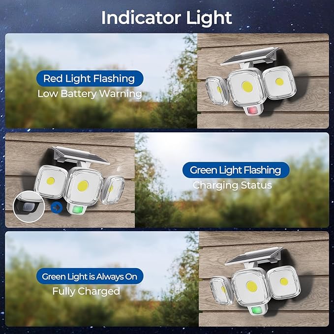 ESLIGHTION Solar Motion Sensor Outdoor Lights, 3 Modes LED Security Flood Light with Remote Control, IP65 Waterproof Solar Powered Outside Wall Light for Garden Patio Garage Yard (White, 2 Pack)