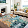 vivorug Washable Rug, Ultra Soft Area Rug 8x10, Non Slip Abstract Rug Carpet, Stain Resistant Rugs for Living Room Bedroom, Modern Fluffy Rug (Rosy Clouds, 8'x10')