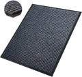 Front Door Mat,2'x3'Indoor Outdoor Door Mat,Heavy Duty Durable Welcome,Commercial Floor Mats Inside Outside Entrance, Waterproof All-Season, All-Weather Non Slip Backing Doormat for Entryway,Black