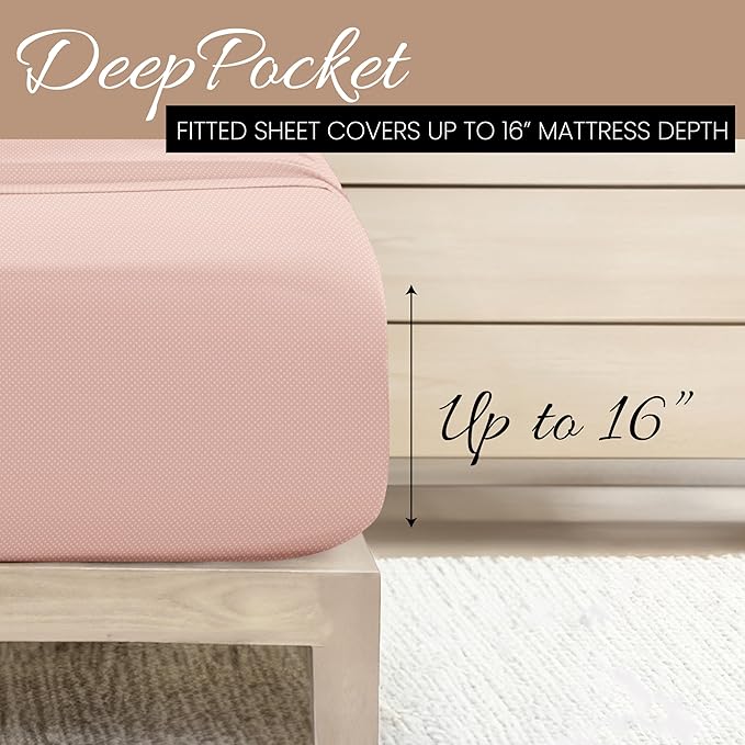 Linen Market 3 Piece Twin Bedding Sheet Set (Pink Hearts) - Sleep Better Than Ever with These Ultra-Soft & Cooling Bed Sheets for Your Twin Size Bed - Deep Pocket Fits 16" Mattress