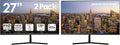 Packard Bell airFrame 27" FHD Monitor, 1920x1080, Ultrawide, VESA Mount, Tilt Adjust, HDMI/VGA, Slim Bezel, for Home, Office, and Light Gaming - 2 Pack
