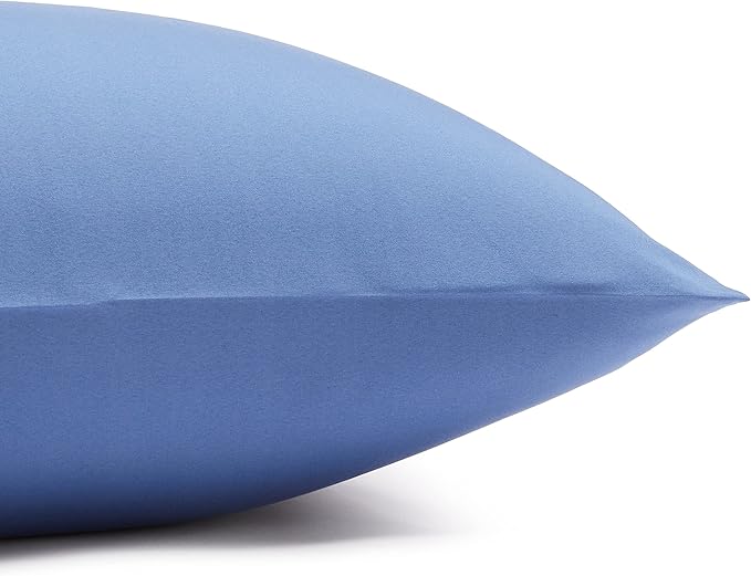 Amazon Basics Lightweight Super Soft Easy Care Microfiber 4-Piece Bed Sheet Set with 14-Inch Deep Pockets, Comfortable Sheets, Full, Dutch Blue, Solid