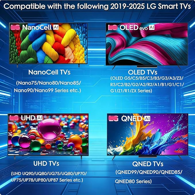 Universal Magic Remote Compatible with LG TV Remote replacment, LG Magic Remote MR25GN 2025 Includes AI, Pointer, Alexa Voice