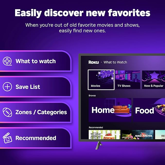 Roku Streaming Stick Plus 2025 - 4K & HDR Roku Streaming Device for TV with Voice Remote - Free & Live TV