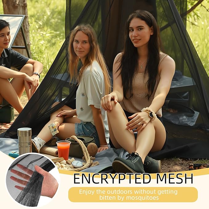 4 Corners Mosquito Net for Mosquiteros para Camas Bed Canopies Netting Bed Drapes Rectangular Mosquito Mesh for Camping Home Outdoor Travel(Black,L75 X W35.5 X H59 Inch,1 Opening)