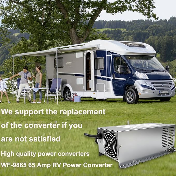 𝐔𝐩𝐠𝐫𝐚𝐝𝐞 WF-9865 65 Amp Power Converter, Rv Power Converter, WF-9865-AD, Replace for RV Trailer Camper 9800 Series, WF-9865-AD, 65 Amp Power Converter for Rv, 5 Years Warranty