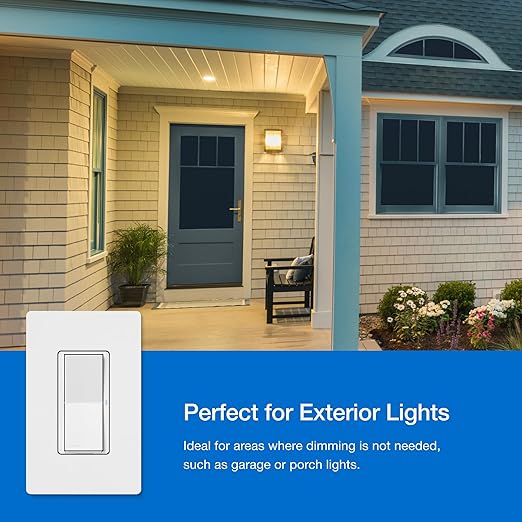 Lutron Claro Smart Switch 3-Way Kit for Caseta Smart Lighting, Includes Wall Plate, Pico Paddle Remote, and Bracket, Neutral Required, DVRF-PKG1S-WH