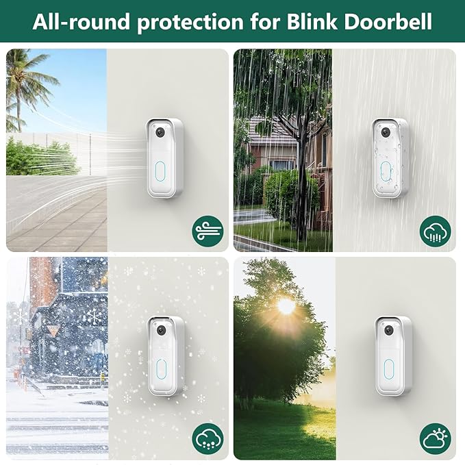 All-new Blink Doorbell Mount,Compatible with Blink Video Doorbell Camera(2nd Gen),No drilling Blink Mount Bracket,Easy to Install for Blink Doorbell Security System(Blink Doorbell Not Included),White