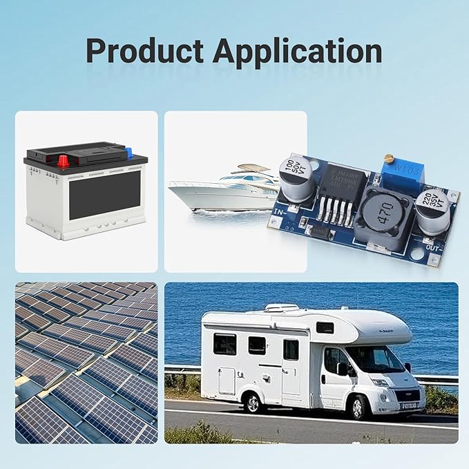KERWINN 5PCS LM2596 DC-DC Buck Converter Step Down Module, 3.0-40V to 1.5-35V Adjustable Voltage Regulator Power Supply