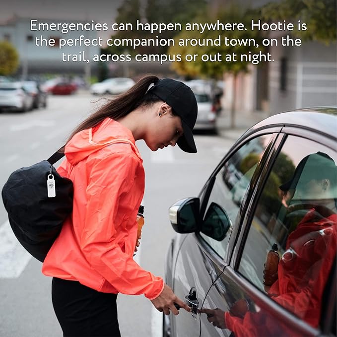 Hootie Personal Safety Alarm, Personal Alarms for Women, Men, & Kids Personal Alarm - Keychain Alarm, Self Defense Alarm, Security Alarm Keychain 130dB Self Defense Siren & Strobe Light - Lavender