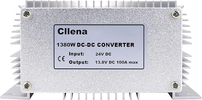 Cllena DC 24V Step Down to 13.8V 100A 1380W Converter Voltage Regulator, Waterproof DC/DC Voltage Reducer Buck Transformer Power Supply for Golf Cart