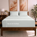 Mellanni California King Sheet Set - 6-Piece Iconic Collection Bedding, (Including 4 Pillowcases), 21-Inch Extra Deep Pocket, Easy Care, Ultra Soft, Cooling Sheets, Brushed Microfiber - Ivory
