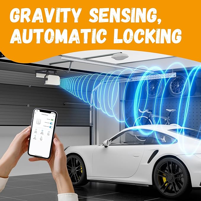 Garage Door Bracket for Ring Alarm Contact Sensor 2nd Gen | Secure Mount with Quick-Snap Clip & Screws | Easy Install Accessory (Gray, Sensor Not Included)