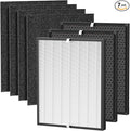 Elnuliros Premium Replacement Filter Compatible with AD3000 Air Cleaner Purifier, Not for AD3500 Version, Include 1 Premium Filter + 2 Carbon Filters + 4 Pre-filters, Part # ADF3001, ADF3002