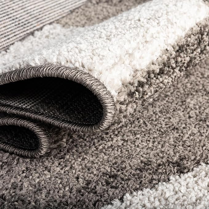 Unique Loom Autumn Collection Area Rug - Providence (7' 10" Round, Gray/ Ivory)