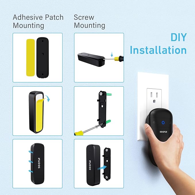 Door Chime, Door Sensor Chime for Door Opens – Door Ringer with 500ft Operating Range 52 Chime 110dB LED Indicators –Entry Alert Chime for Business/Home/Office (2 Receivers+3 Sensors)