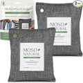 Moso Natural Air Purifying Bag 200g (2 Pack) HGTV Editor's Pick | Premium Bamboo Charcoal Odor Absorber for Home & Car | Closet Odor Eliminator & Car Air Freshener | Long Lasting Charcoal Bags