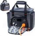 FRECOLSH Travel Carrying Case Compatible with Jackery Explorer 300/240/160, Portable Power Station Storage Case with Water- proof Bottom and Front Pockets for Jackery Accessories Solar Generator