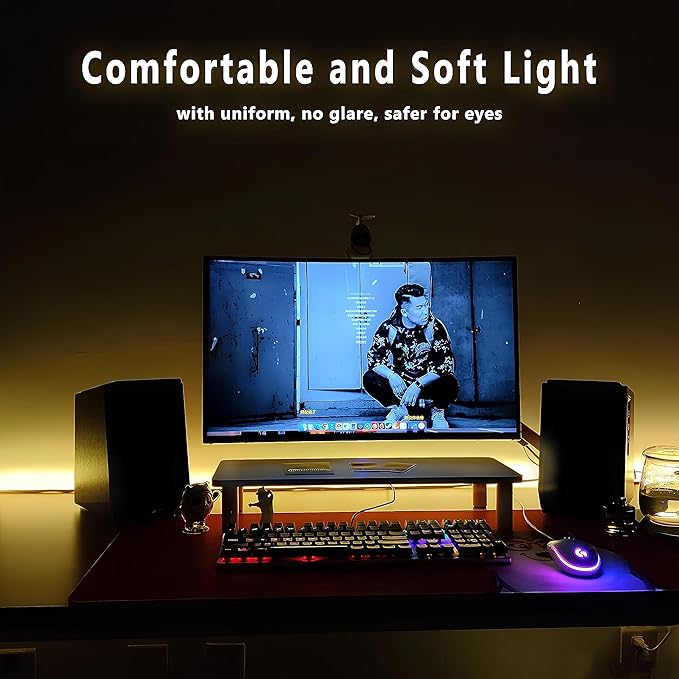 UVTaoYuan Short Led Strip Lights 5V USB LEDs Display Cabinet Lighting COB LED Strip Light 3000K Warm White Not Dimmable Flexible Small led Lights for DIY Home LED TV Lights Indoor Use (3.28FT/1M)