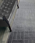 6 FT Long Non-Slip Washable Carpet Runner Rug with Rubber Backing, Custom Floor Mat for Kitchen Hallway Stairs Bedroom Bathroom Entry, Bricks Anthracite Grey, Your Choice of Length, (26" X 6')