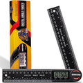 Digital Angle Finder Protractor, Angle Measuring Tool for Woodworking/Carpenter/Construction/Handmade Measurement，Angle Finder Ruler with 7inch/200mm(2 Batteries Included) (Enhanced ABS)