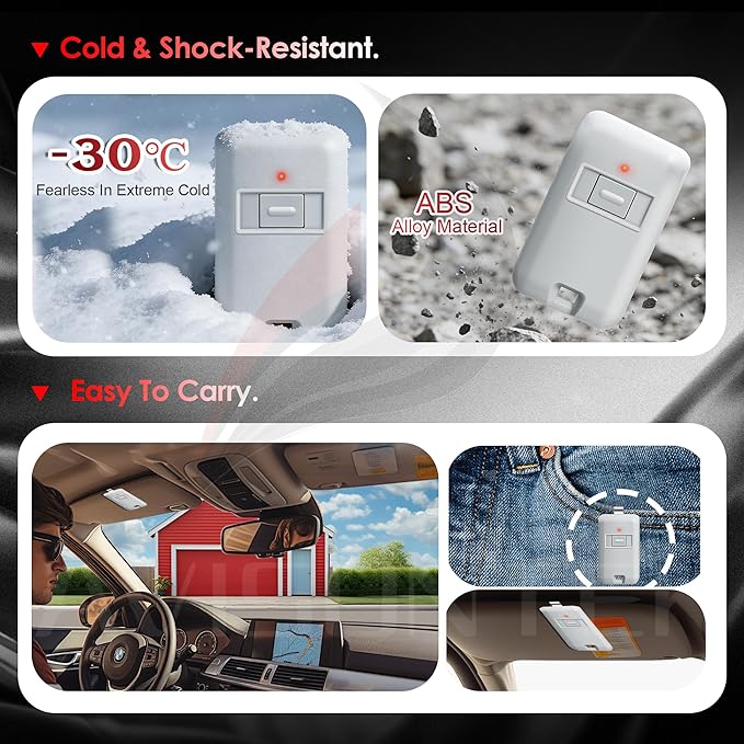 2 X Multi-Code 3089 3060 MultiCode 308911 Linear MCS308911, 10 Dip Switch Gate Opener Remote 300MHZ, Multi Code Garage Door Opener【10-Year-Warranty】