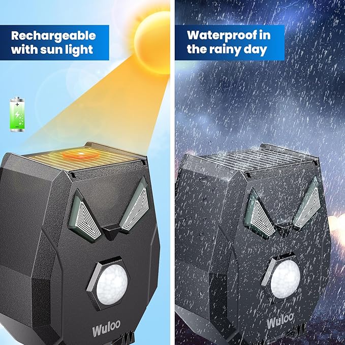 Solar Driveway Alarm Wireless Outside Weatherproof 1/2 Mile Long Range, Outdoor Motion Sensor Detector Alarm Driveway Alert System with Rechargeable Battery/Expandable (1 Sensor Only)