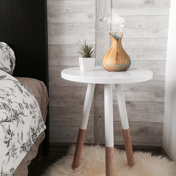 Sierra Modern Home Smart WiFi Wireless Essential Oil Aromatherapy Diffuser - Works with Alexa & Google Home – Phone App & Voice Control - 400ml Ultrasonic Diffuser & Humidifier - LED & Timer Settings