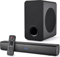 Fansbe Direct Sound Bar Speakers Bluetooth Wireless, TV Speakers Sound Bar Subwoofer, Home Theater Surround Sound Bar HDMI(ARC) Optical AUX USB 2.1ch Home Audio Sound System TV PC Wall Mount, Black