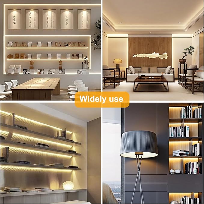 Pandery COB LED Strip,LED Strip Lights 5M/16.4ft,Touch Dimmable LED Strips,CRI90+,3000K Warm White cob led,1600LEDs,24V LED Tape Lights,Indoor for Bedroom, Kitchen, TV, Mirror,Cabinet