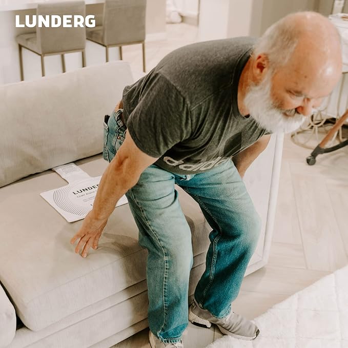 Lunderg Bed Alarm for Elderly Adults & Chair Alarm Set - Wireless Early-Alert Sensor Pad, Chair Pad & Pager - Bed Alarms and Fall Prevention for Elderly and Dementia Patients - Full Caregiver Set