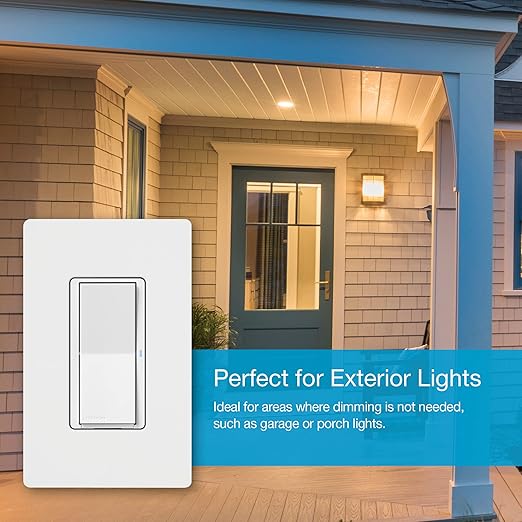 Lutron Claro Smart Light Switch for Caseta Lighting, for LED Lights, Fans, 5 Amp, Single-Pole/3-Way, Neutral Required, DVRF-5NSS-WH-9, White, 9 Pack