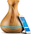 Sierra Modern Home Smart WiFi Wireless Essential Oil Aromatherapy Diffuser - Works with Alexa & Google Home – Phone App & Voice Control - 400ml Ultrasonic Diffuser & Humidifier - LED & Timer Settings