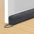Door Draft Stopper Weighted Triangular Draft Stoppers for Bottom of Door 38" Underdoor Draft Blocker Seal Guard for Window Sill All-Season Gap Filler for Cold Air, Noise, and Light, Dark Grey
