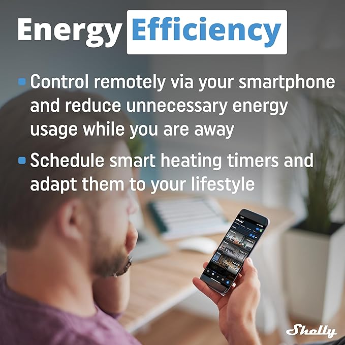 Shelly Blu TRV & Blu Gateway Gen3, Bluetooth-Operated Smart Thermostatic Valve, Smart Thermostatic Radiator Valve, Temperature Control, Home Automation, Compatible with Alexa, Google, Home Assistant