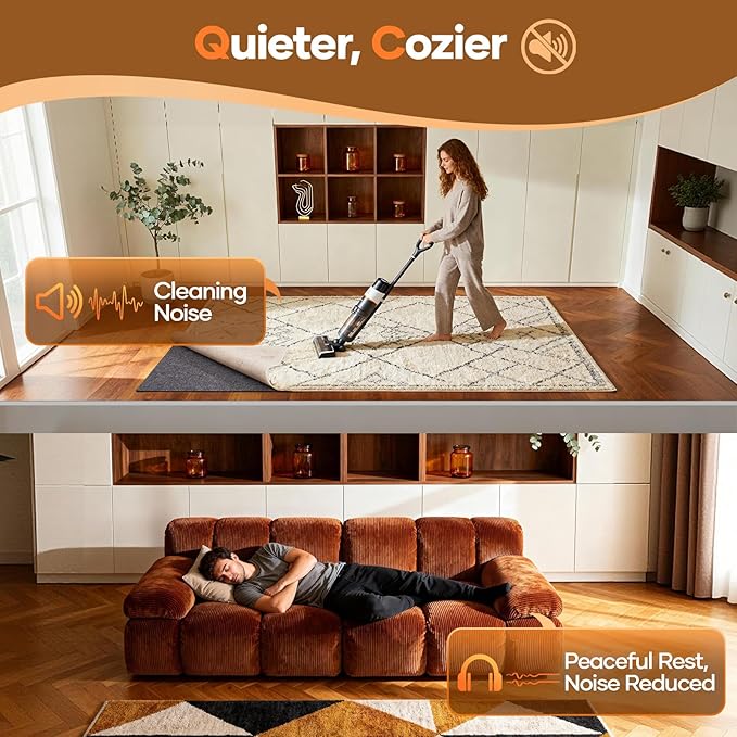 Veken Non Slip Cushioned Runner Rug Pad Gripper 2 x 12 Ft, Felt and Silicone Backing, 1/8 inch Thick Carpet Liner for Hardwood Floors and Finishes, Under Area Rugs Anti Skid Mat, Keep Rugs in Place