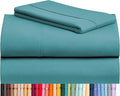LuxClub 3 PC Twin XL Sheet Set, Deep Pockets Wrinkle Free Cooling Bed Sheets Hotel Bedding for Women, Men, Kids & Teens, Includes 1 Fitted Sheet, 1 Flat Sheet and 1 Pillowcase-Silky Soft Teal