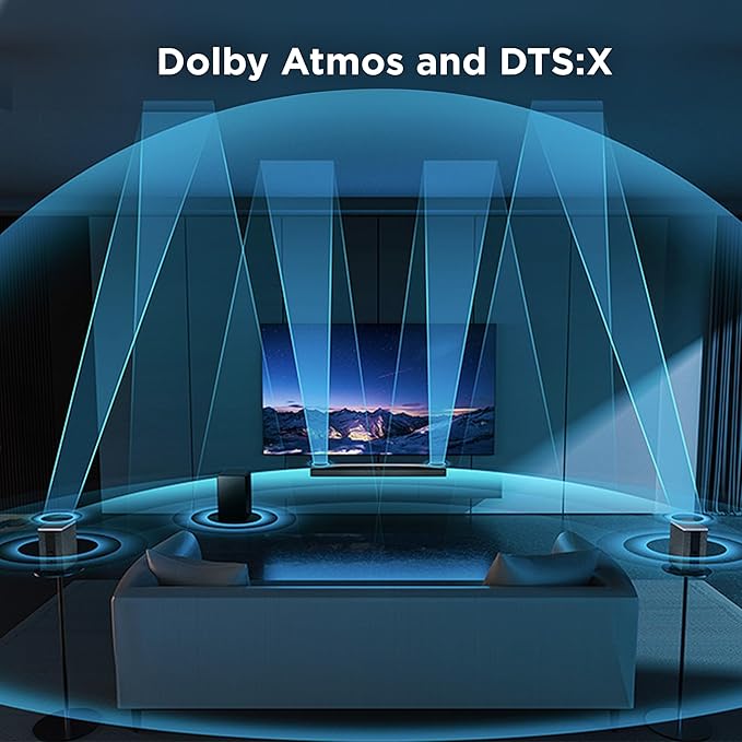 TCL Q85H 7.1.4 Sound Bar with Wireless Subwoofer for Smart TV | Dolby Atmos DTS:X Surround Sound System | 860W Power Bluetooth Home Theater Speaker | App Control & Remote Control | Latest Model