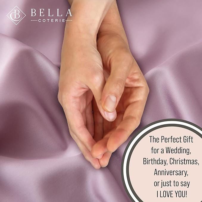 Bella Coterie Luxury Bamboo Viscose Cal King Size Sheet Set | 100% Organically Grown | Ultra Soft | Cooling for Hot Sleepers | 18" Deep Pocket [Lilac]