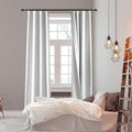 100% Blackout Thermal Insulated Curtains, 3 Layers Noise Absorbing, Soundproof Back Tab Drapes for Sliding Glass Door Baby Nursery Bedroom with Hooks, Grayish White 50x108 Inch Set of 1