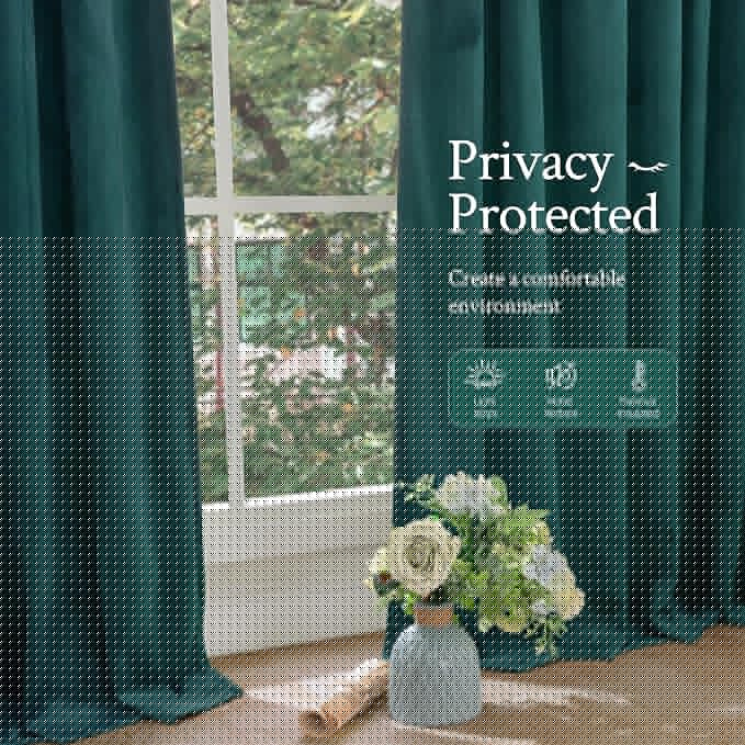 LAMIT Teal Velvet Curtains 72 Inch Length for Living Room, Soft Thermal Insulated Panels Room Darkeing Back Tab and Rod Pocket Christmas Drapes for Bedroom/Party/Hotel Hall, 2 Panels, 52 x 72 Inch