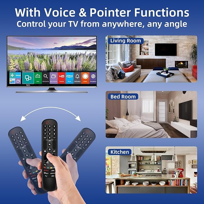 Replacement for LG TV Remote, for All 2019-2025 LG Remote Control for Smart TVs with Voice and Pointer Function, for LG Magic Remote. 1-Year Warranty.