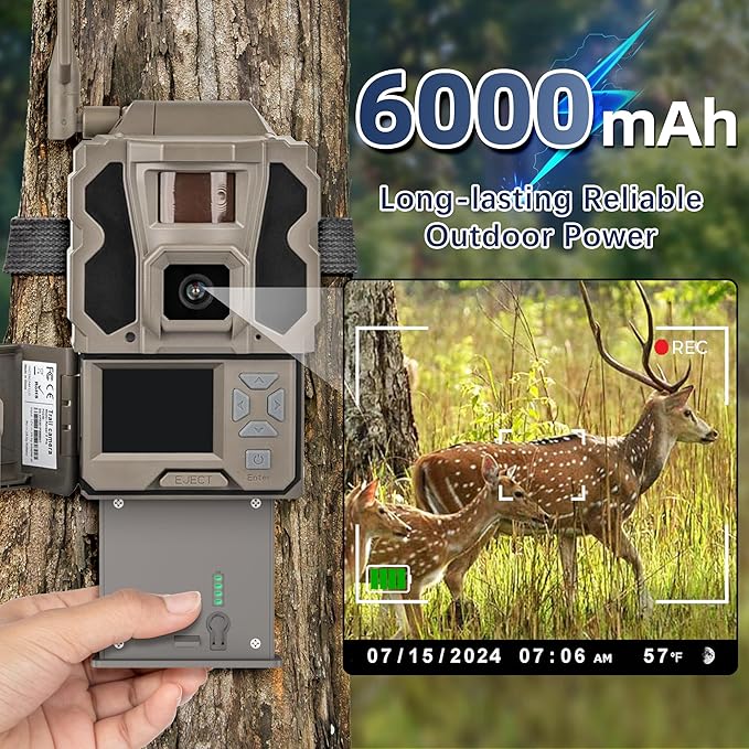 Lesaps 4Pack Rechargeable Reveal Lipo Lithium Battery Pack for Trail Camera Reveal X Gen 3.0, 2.0, X Pro 3.0, Pro, X Ultra 3.0, SK, XB, X - Upgraded LED Meter & Solar Charging (4, Battery 4pack)