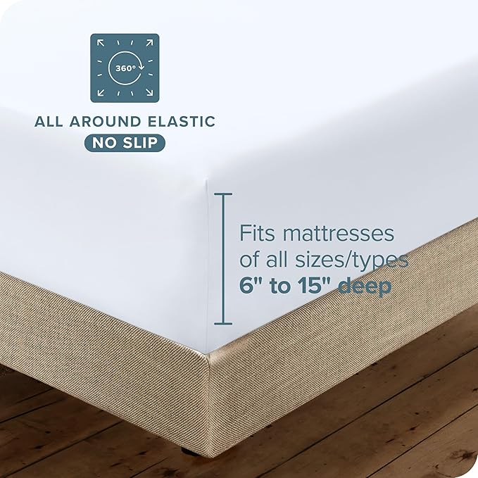 Bare Home Hotel Luxury Full Sheet Set, Extra Soft - 6 Piece Set - Deep Pockets - Easy Fit - Cooling & Breathable - Wrinkle, Fade, Stain Resistant - Includes 4 Pillowcases (Full, White)