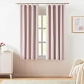 Vision Home Pink Linen Full Blackout Curtains for Bedroom Living Room Darkening Soundproof Window Curtains 63 inch Thermal Insulated Rod Pocket Back Tab Rustic Drapes 2 Panels 56" Wx63 L