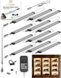 EBD LED Under Shelf Lighting, 4-Way Parallel Light Bar, 12-Panel Cabinet Lights, 3000K 5400Lm Counter Lights with Slack-Free Wiring, Maximized for Spacious 4-Layer Showcase, Bookcase & Storage Rack
